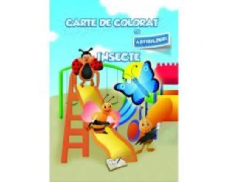 Carte de colorat cu abtibilduri. Insecte