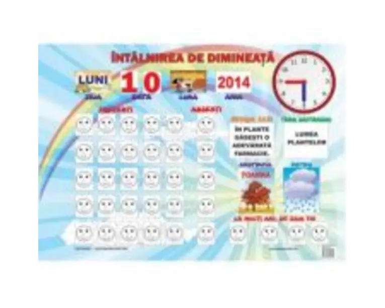 Intalnirea de dimineata (plansa prescolari si clasa 1)