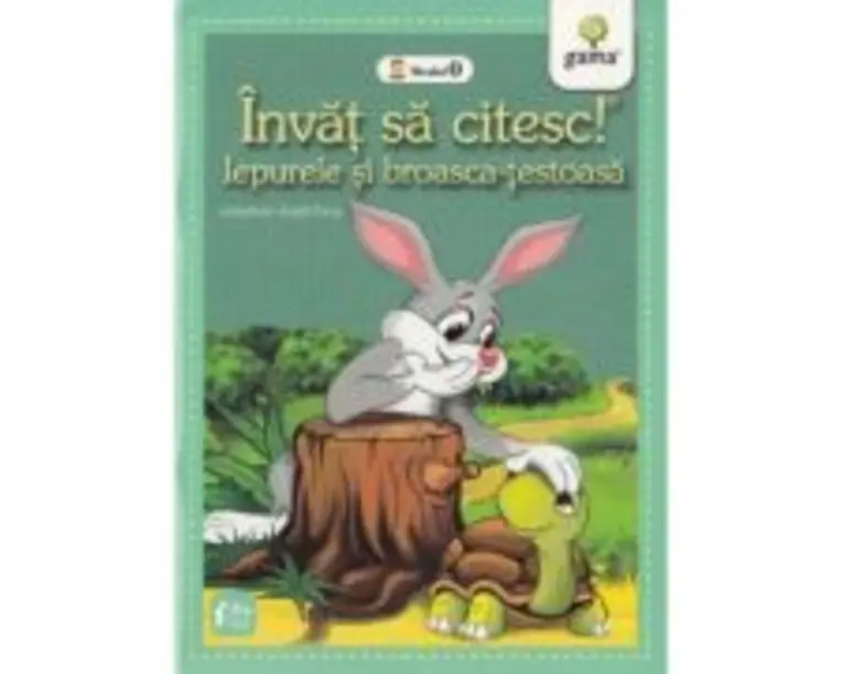 Invat sa citesc! Nivelul 0. Iepurele si broasca-testoasa - adaptare dupa Esop