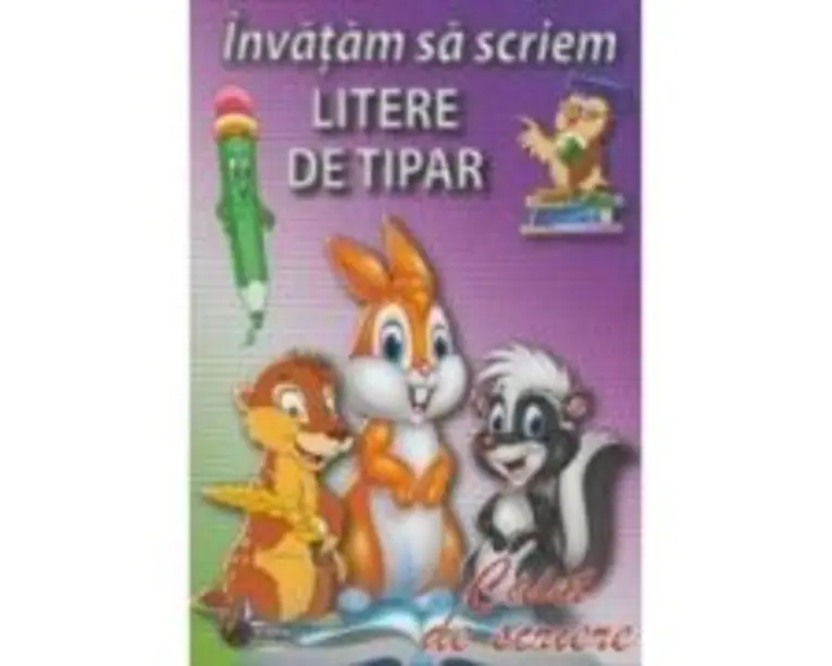 Invatam sa scriem litere de tipar. Caiet de scriere