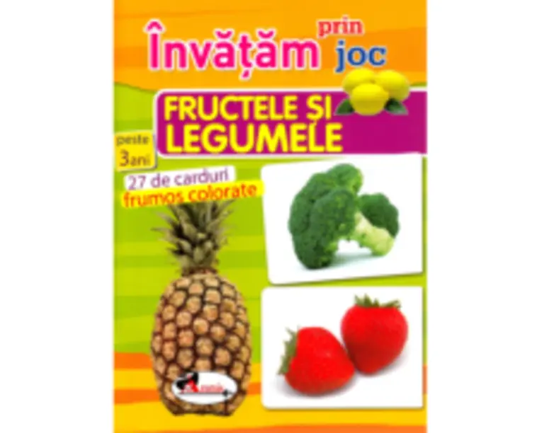 Invatam prin joc. Fructele si legumele: 27 de carduri