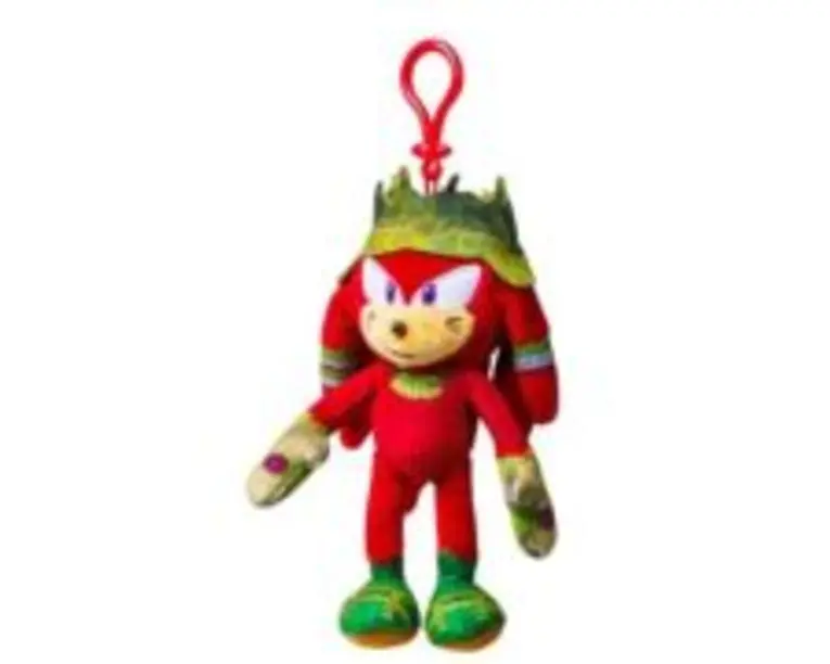 Jucarie de plus cu agatatoare, 15cm, Sonic Prime, Knuckles, strip