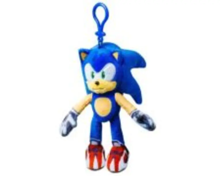 Jucarie de plus cu agatatoare, 15 cm, Sonic NY, strip