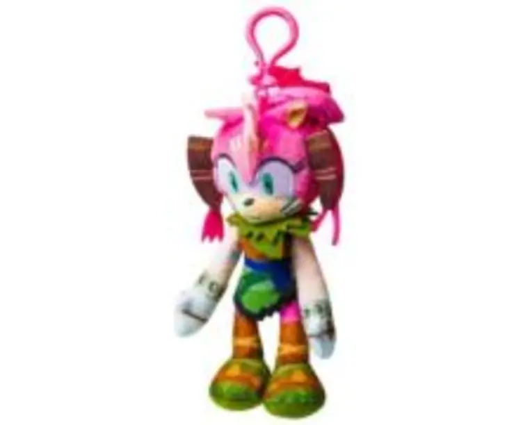Jucarie de plus cu agatatoare, 15cm, Sonic Prime, Amy, strip