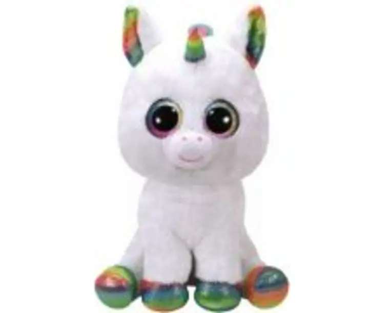 Jucarie de plus Beanie Boos, Unicornul Pixy, 42 cm, alb, TY