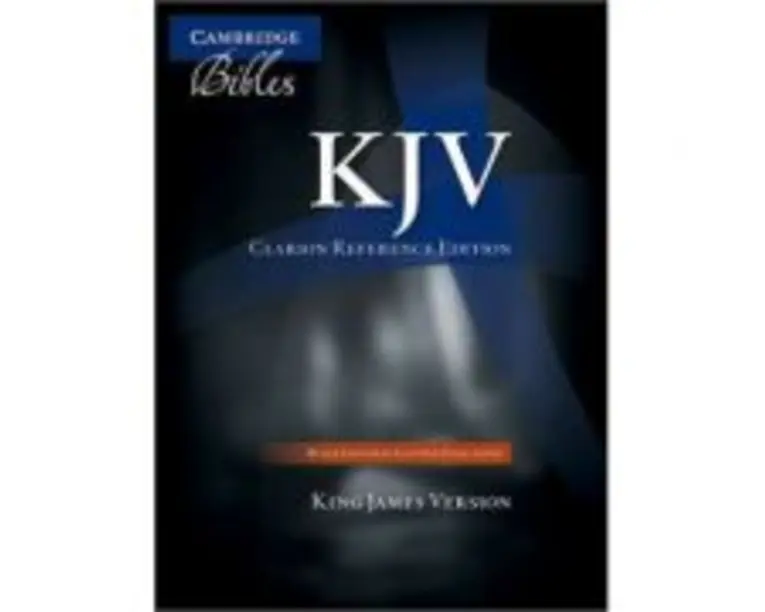 KJV Clarion Reference Bible, Black Edge-lined Goatskin Leather