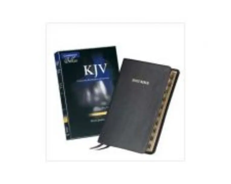 KJV Concord Reference Bible, Black Calfsplit Leather, Red Letter Text