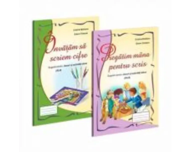 Pachet 2 carti jocuri si activitati. Invatam sa scriem cifre si Pregatim mana pentru scris - Cristina Beldianu
