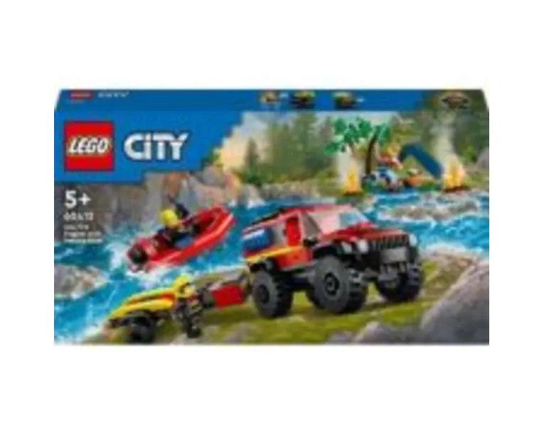 LEGO City. Camion 4X4 si barca de pompieri 60412, 301 piese
