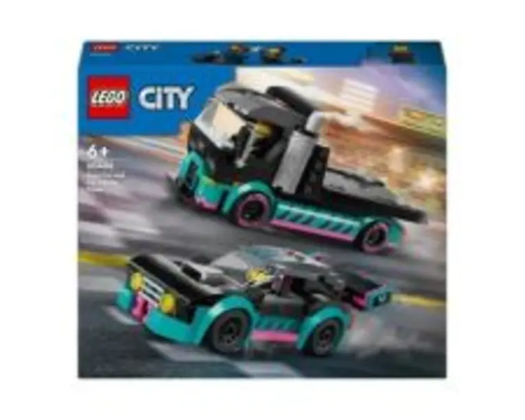 LEGO City. Masina de curse si camion transportator 60406, 328 piese