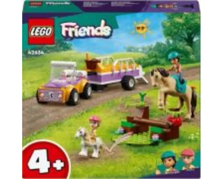 LEGO Friends. Remorca cu ponei si cal 42634, 105 piese