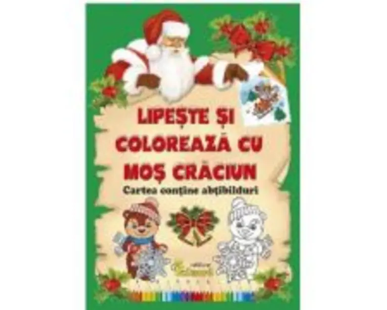Lipeste si Coloreaza cu Mos Craciun