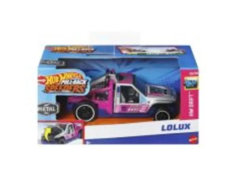 Masinuta metalica cu sistem pull back Lolux scara 1: 43, Hot Wheels