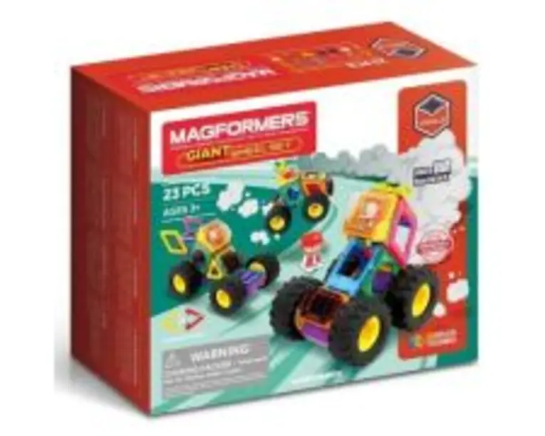 Joc magnetic de constructie Giant Wheels Monster Truck, 23 piese, Magformers