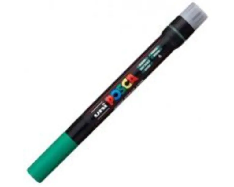 Marker pensula UNI Brush PCF-350, K, verde, Posca (M428)