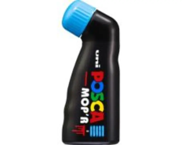 Marker UNI PCM-22 3-19 mm, varf buretat, albastru deschis, Posca (M1420)