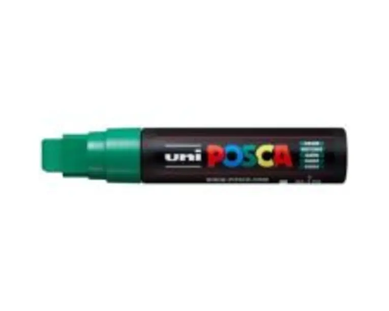 Marker UNI PC-17K 15. 0 mm, varf tesit, verde, Posca (M673)