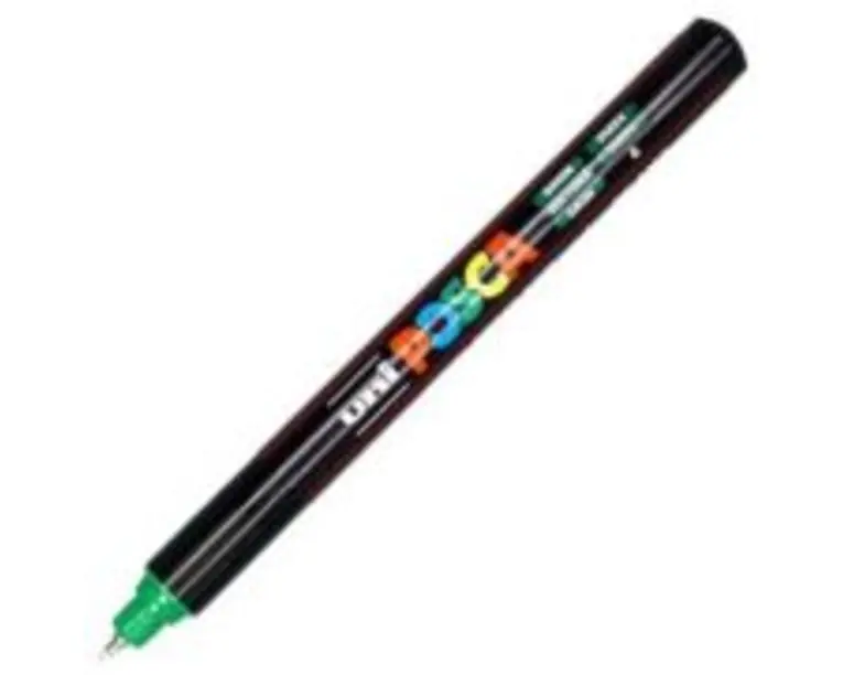 Marker UNI PC-1MR 0. 7 mm, varf metalic fin, verde, Posca (M624)