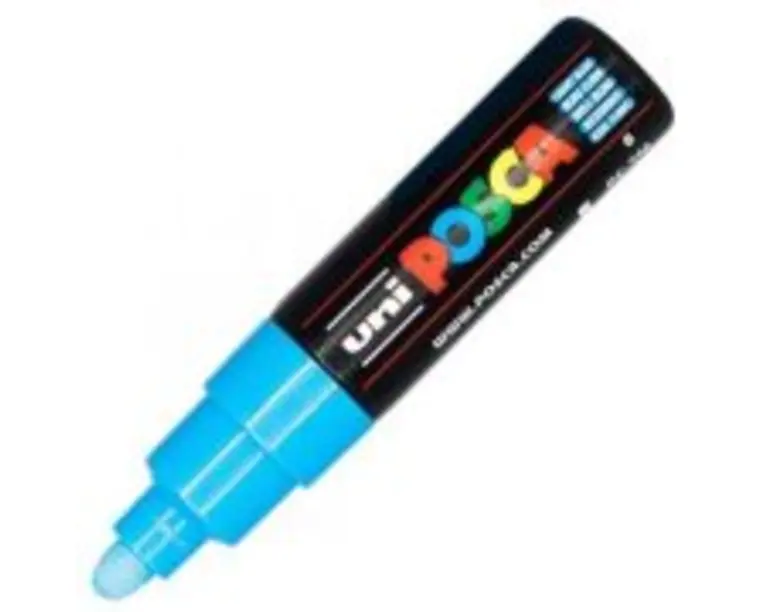 Marker UNI PC-7M 4. 5-5. 5 mm, albastru deschis, Posca (M1105)