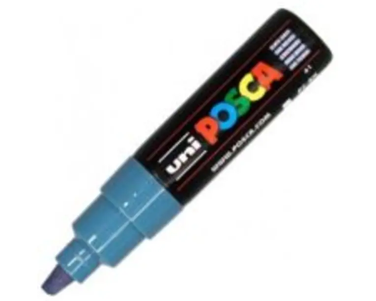 Marker UNI PC-8K 8. 0 mm, varf tesit, gri albastrui, Posca (M653)