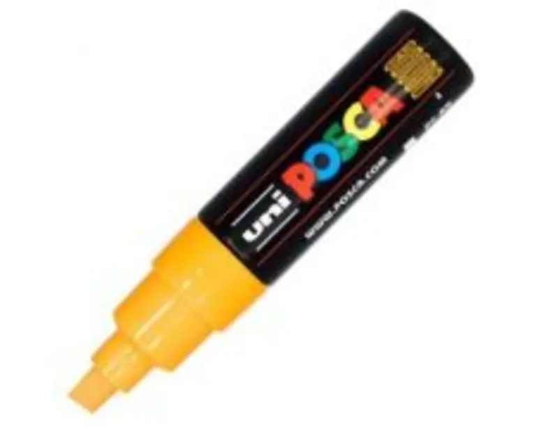 Marker UNI PC-8K 8. 0 mm, varf tesit, portocaliu, Posca (M13)