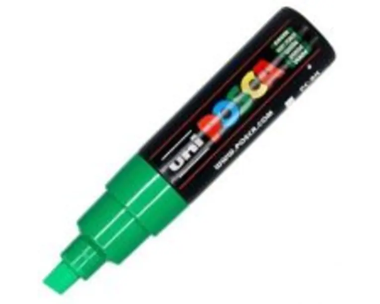 Marker UNI PC-8K 8. 0 mm, varf tesit, verde, Posca (M352)