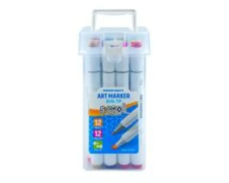 Markere cu 2 Capete, 6 mm-3 mm, 12 Culori/Set, S-COOL