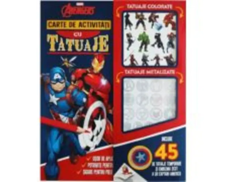 Marvel. Avengers. Carte de activitati cu tatuaje