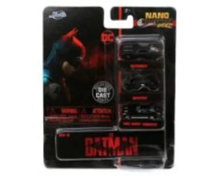 Set 3 vehicule nano batman, jada, 4 cm