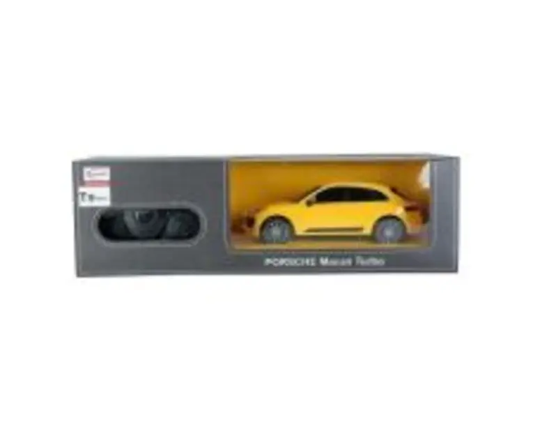 Masina cu telecomanda Porsche Macan Turbo galben, scara 1: 24, Rastar