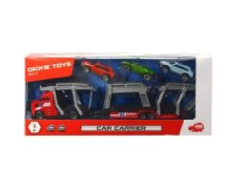 Set cu 3 masinute metalice-rosu, Dickie