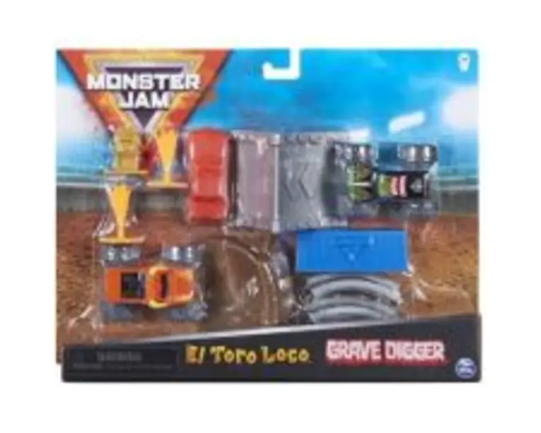 Monster Jam, Set de joaca El Toro Loco si Groparul, Spin Master