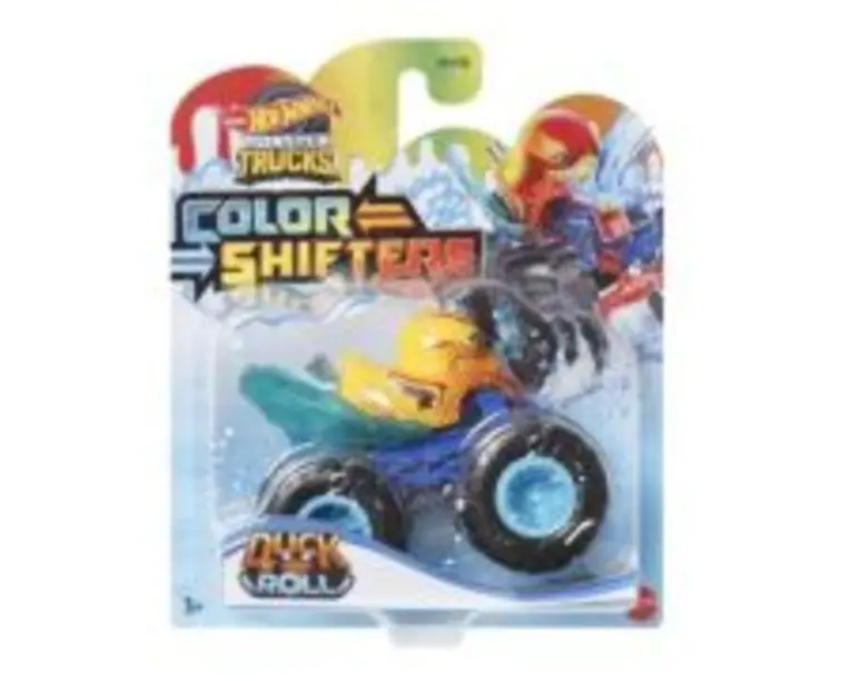 Camion Duck N Roll cu culori schimbatoare scara 1: 64, Hot Wheels Monster Truck