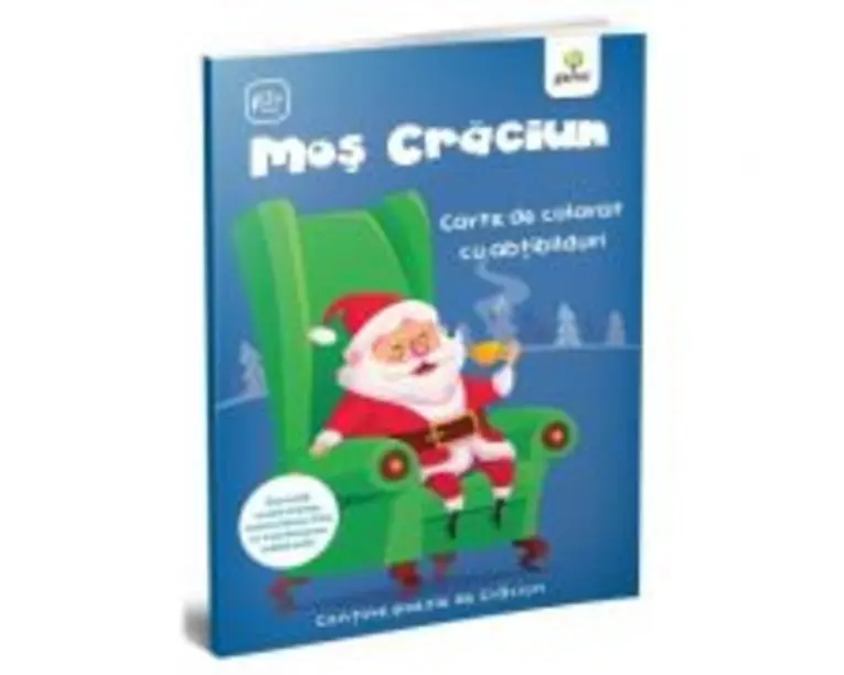 Mos Craciun. Carte de colorat cu abtibilduri. Contine poezie de Craciun
