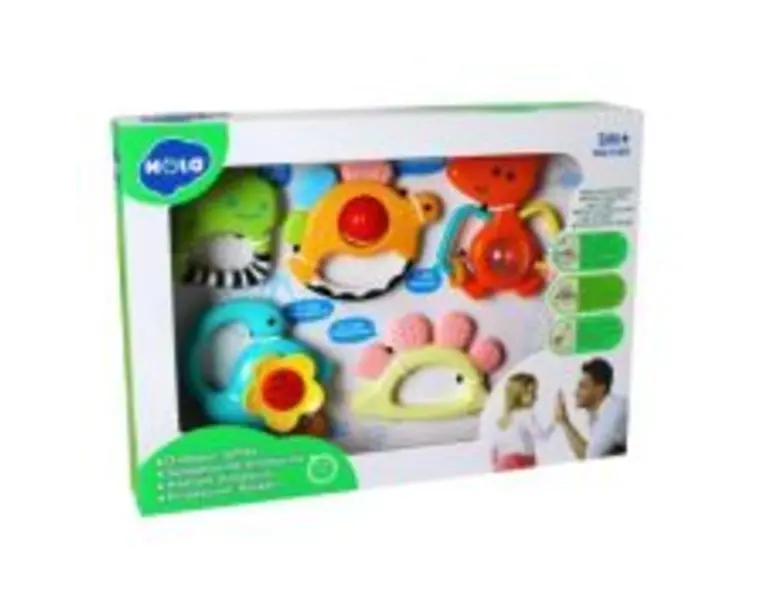 Set 5 zornaitoare dinozauri multicolori, Hola