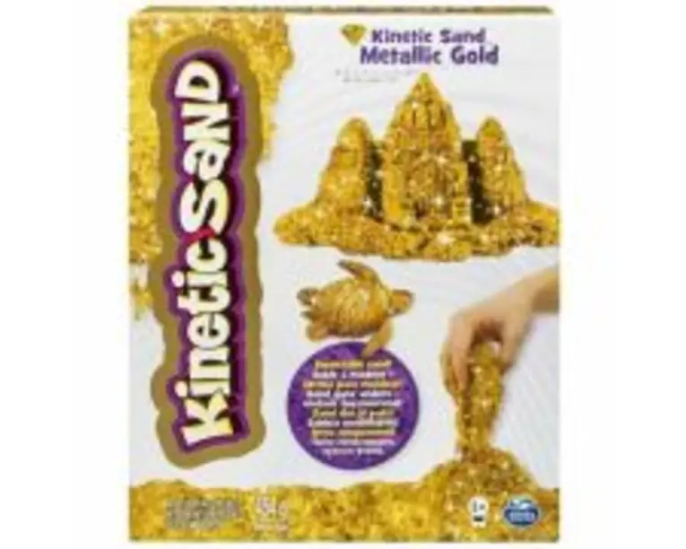 Nisip kinetic. Metale si minerale stralucitoare, auriu
