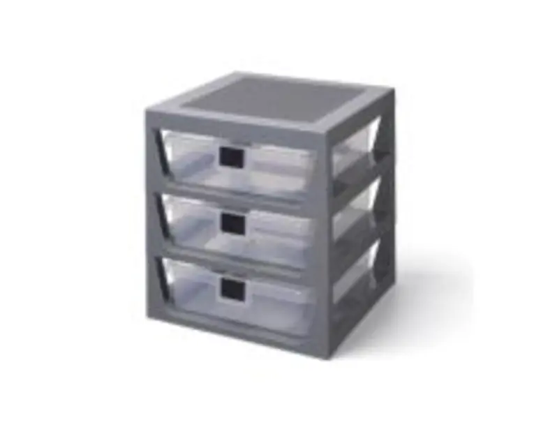 Organizator LEGO cu trei sertare, gri 40950003