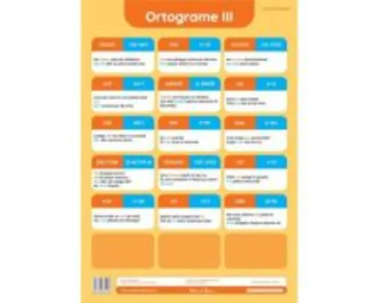 Ortograme (3). Plansa didactica A3