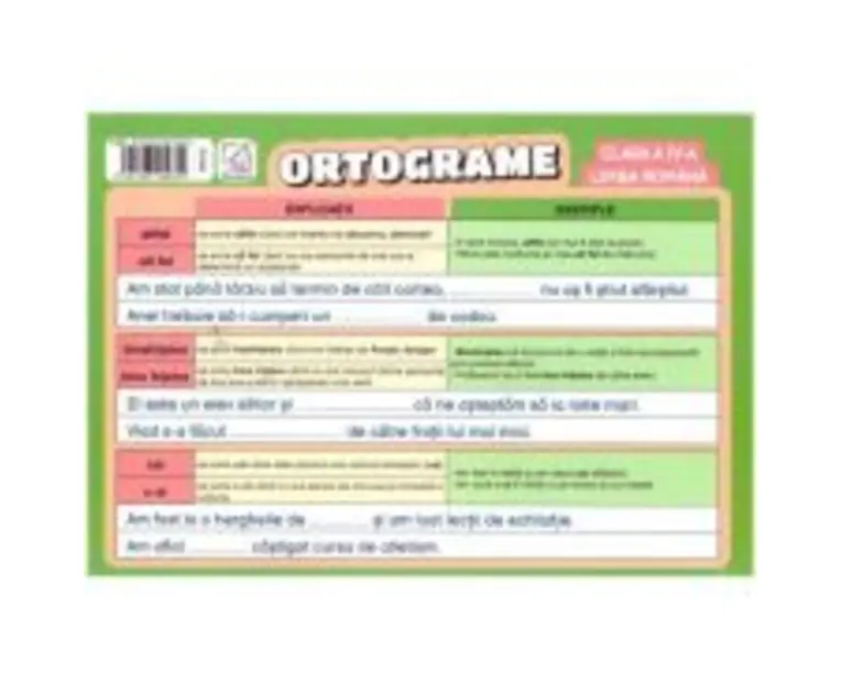 Pliant Ortograme. Clasa a 4-a, limba romana