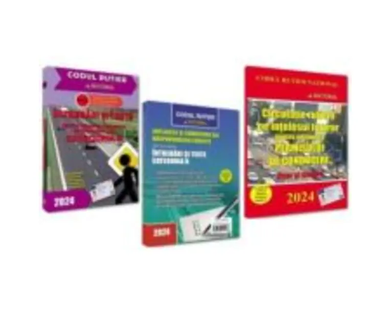 Pachet 2024 Obtinerea permisului de conducere auto, categoria B. Intrebari, teste si legislatie rutiera