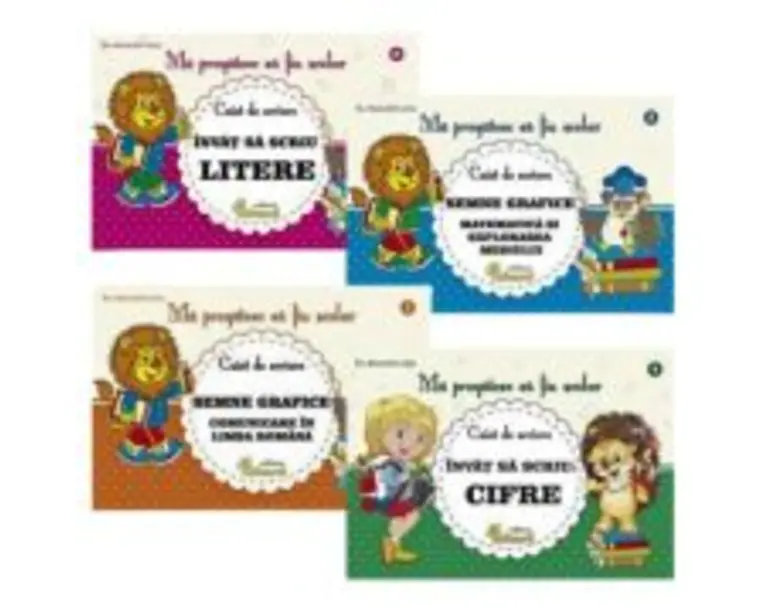 Pachet cu 4 caiete de scriere. Ma pregatesc sa fiu scolar - Lucica Buzenchi