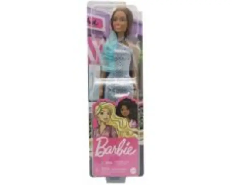 Papusa Barbie Tinute stralucitoare Satena cu rochita bleu
