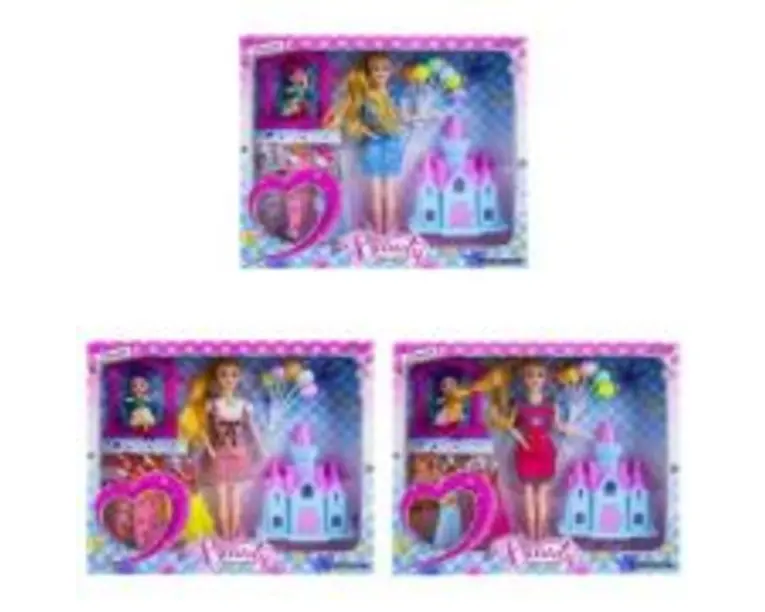 Papusa cu accesorii + castel