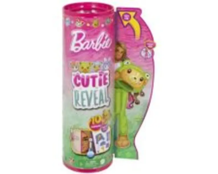Papusa cu costum de catel-broscuta, Barbie Color Reveal