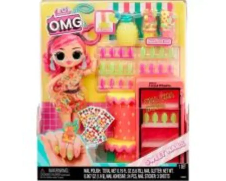 Set papusa cu accesorii OMG Sweet Nails Pinky Pops Fruit Shop