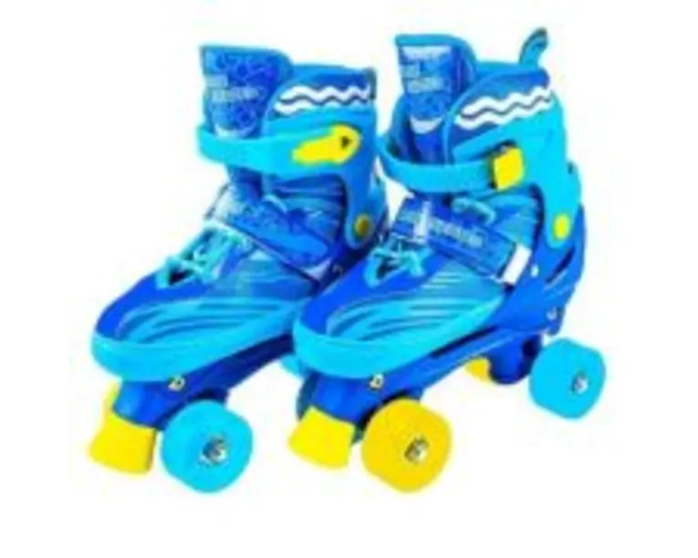 Patine cu rotile, PVC, marimea S, albastru