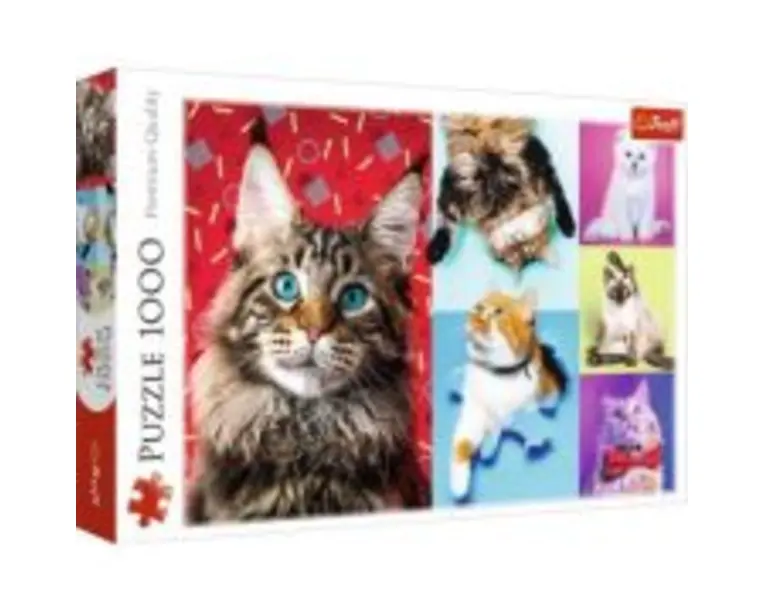 Puzzle pisicute fericite 1000 de piese, Trefl