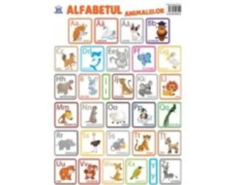 Plansa. Alfabetul animalelor in limba romana