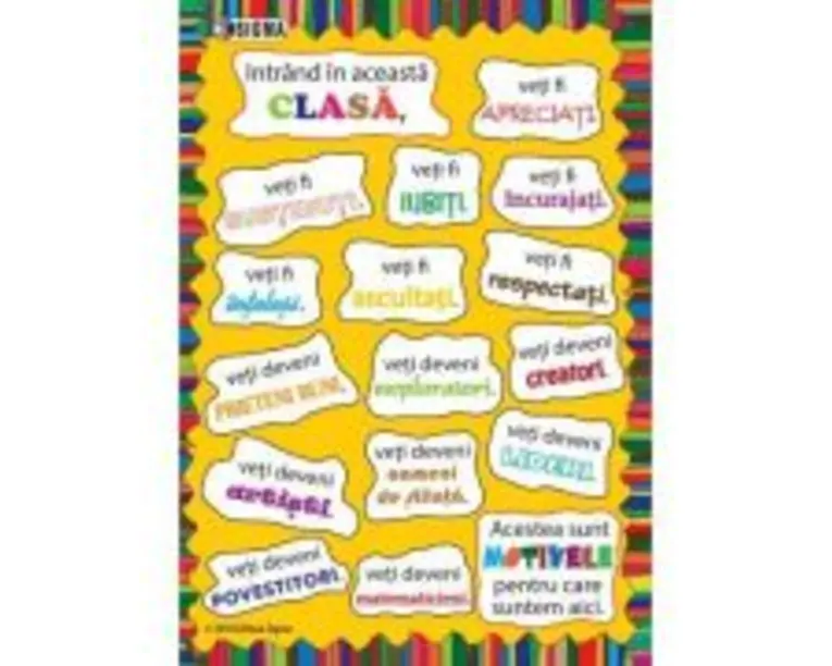 Plansa de intampinare pentru clasa pregatitoare si clasa 1