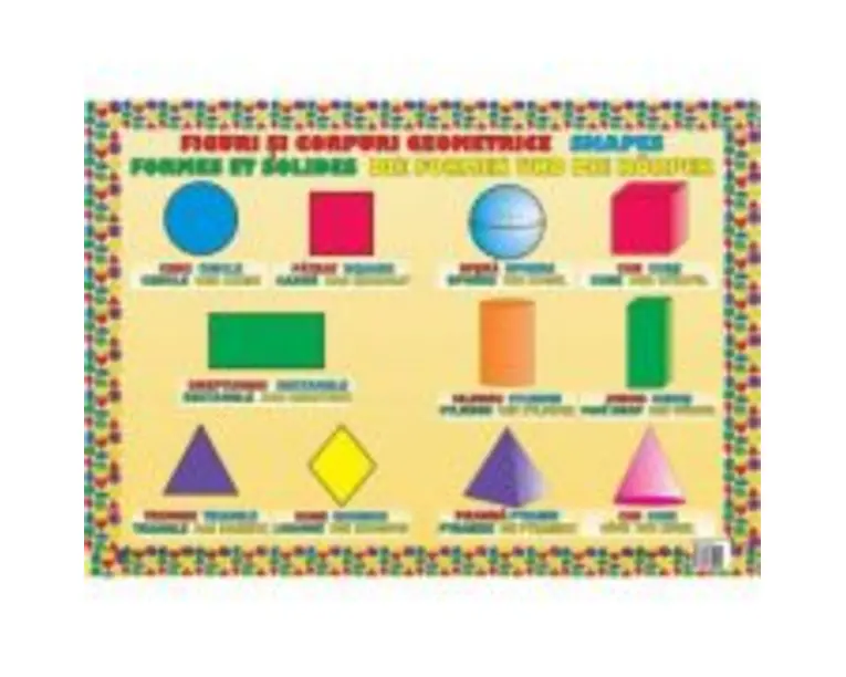 Plansa Figuri si corpuri geometrice - Plansa educativa